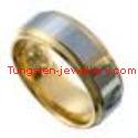 High Quality Gold Plated Tungsten Wedding Rings