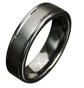 black tungsten ring