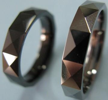 faceted tungsten rings