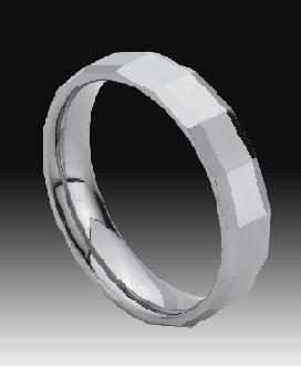 tungsten faceted ring