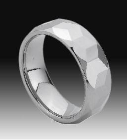 tungsten faceted rings