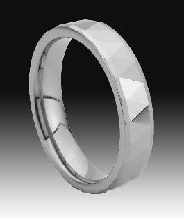 faceted tungsten rings