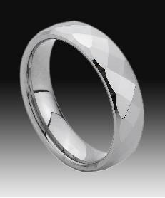 tungsten faceted ring