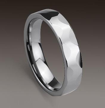 tungsten faceted ring