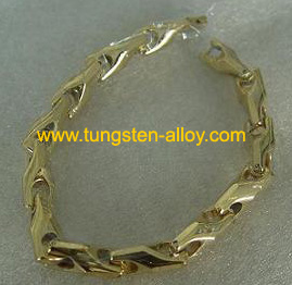 gold plated tungsten wrist chain