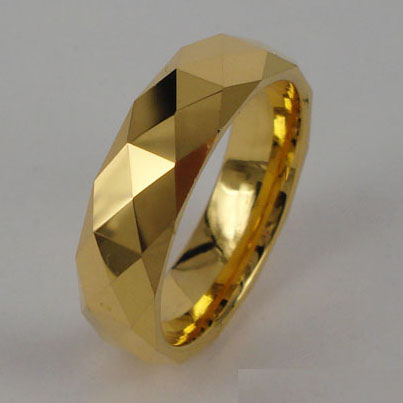golden tungsten rings