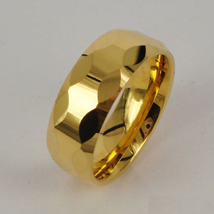 golden tungsten ring