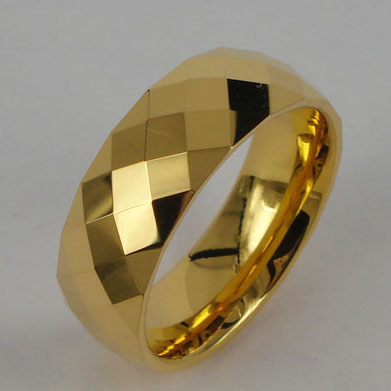 golden tungsten rings