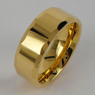 tungsten golden ring