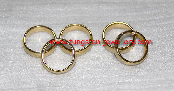 Forgyldt tungstenlegering ringe